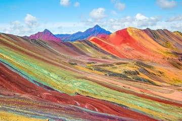 Foto op Canvas Vinicunca of Winikunka. Ook wel Montna a de Siete Colores genoemd. Berg in de Andes van Peru © perekotypole