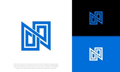 Initials N logo design. Initial Letter Logo.	