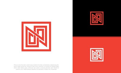 Initials N logo design. Initial Letter Logo.	