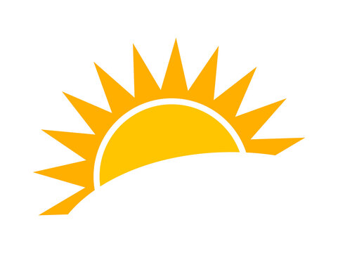 Sun symbol icon.