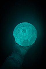 moon lamp in hand