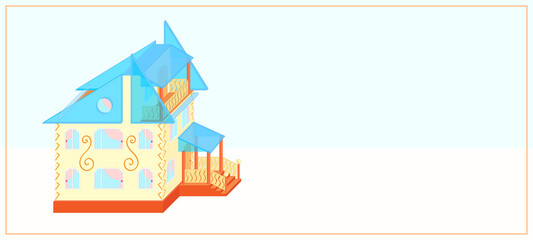 background home vector  drawing cottage