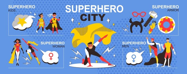 Superhero City Infographics