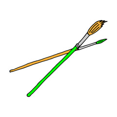 Painter art tools. vector illustration,