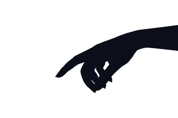 female hand, index finger. eps10 vector stock illustration.