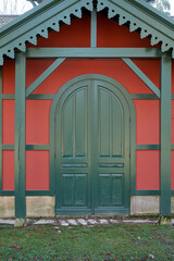 Beautiful green exterior door