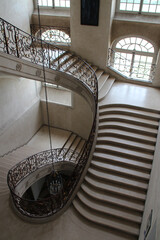 Fototapeta premium staircase at the premontres abbey in pont-a-mousson (france)
