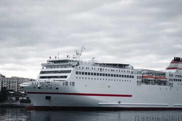 Fototapeta na wymiar ferry docked in port