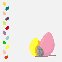 Festive Easter colorful eggs. Painted eggs.