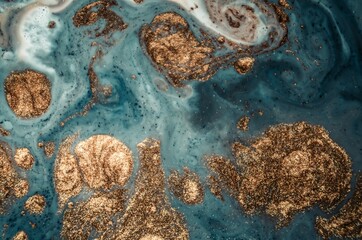 Natural luxury. Ripples of agate. Treasury of art. Swirls of marble. Abstract fantasia with golden powder. Extra special and luxurious- ORIENTAL ART.  