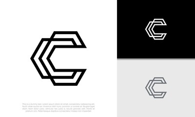 Initials C logo design. Initial Letter Logo.	