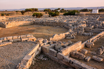 Top view of the excavations of Egnazia in Puglia (Italy)
