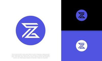 Initials Z logo design. Initial Letter Logo. 
