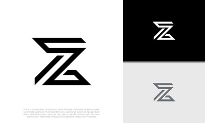 Initials Z logo design. Initial Letter Logo.	
