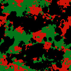 Full seamless camouflage texture skin pattern vector for military textile. Usable for Jacket Pants Shirt and Shorts. Red Green army camo masking design for hunting fabric print and wallpaper. 