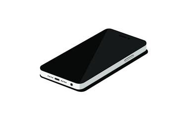 Vector illustration of 3d isometric web banner smartphone. 