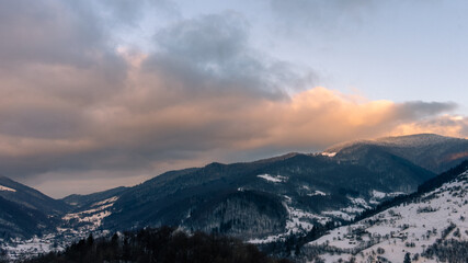 Fototapeta na wymiar winter landscape in the Carpathian mountains 