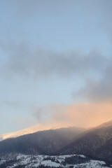 Fototapeta premium winter landscape in the Carpathian mountains 
