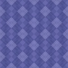 Velvet curtains Very peri Color trend of the year 2022 Very Peri. Seamless pattern plaid background. Design texture elements for fabric, tile, banner, template, card, cover, poster, backdrop, wall. Vector illustration.