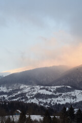 Fototapeta na wymiar winter landscape in the Carpathian mountains 