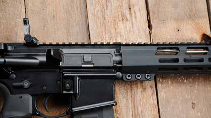 Ar-15 rifle 5.56 caliber in civilian version for gaming