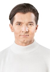 Obraz premium Man face with simple emotions