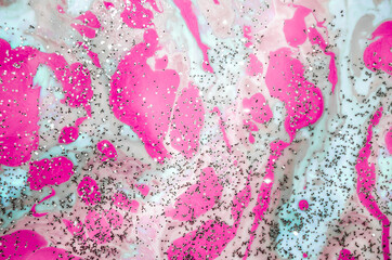 Wild rose. Magical painting. Treasury of art.Unique abstract artwork.Luxury art in Eastern style. Artistic design. Painter uses vibrant paints to create these magic art, with addition golden glitters.