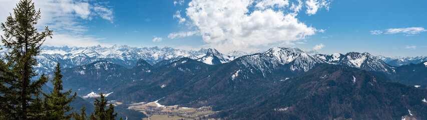 Hiking during early spring in the Bavarian alps