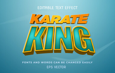 Karate king 3d editable text effect