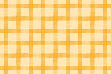 Seamless vichy pattern vector in pastel orange colors. Gingham check plaid graphic for wrapping, packaging, tablecloth, fabric design. Easter holiday textile design