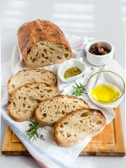 organic bread and olive