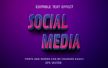 Social media 3d editable text effect
