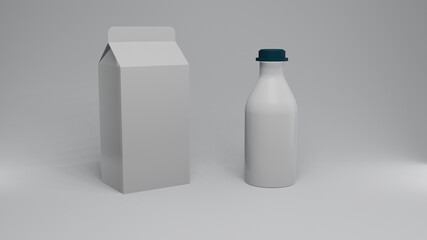 white bottle 3D rendered, simple image for mockup bottle.