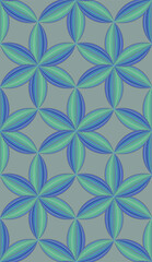 Geometric floral seamless pattern. Abstract ornament background.