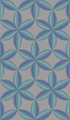 Fototapeta premium Geometric floral seamless pattern. Abstract ornament background.