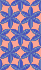 Fototapeta premium Geometric floral seamless pattern. Abstract ornament background.