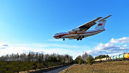 plane on the train