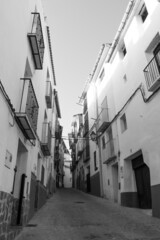 Naklejka premium Onda, Valencian Community, Spain. Empty Historic Street in Onda's Old Town or Historic Center (Casco Antiguo)