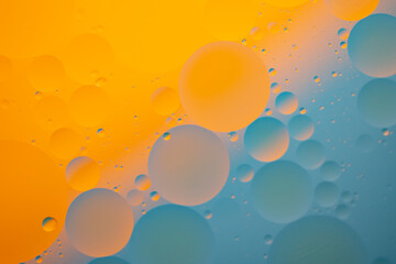 macro photo, An image of an abstract background, multicolored oil droplets floating on water
