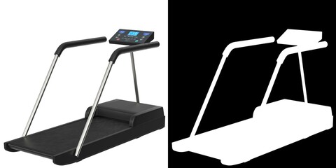 3D rendering of a gym equipment treadmill tapis-roulan