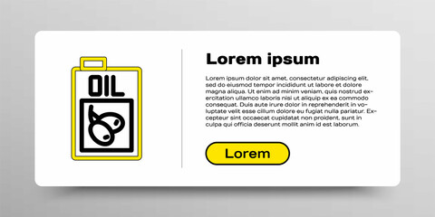 Obraz premium Line Bottle of olive oil icon isolated on white background. Jug with olive oil icon. Colorful outline concept. Vector