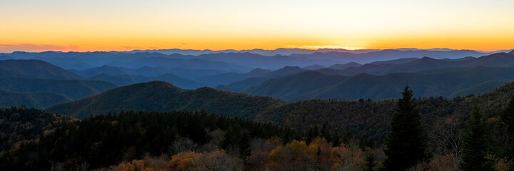 Fototapeta premium Afterglow at the Top of the World