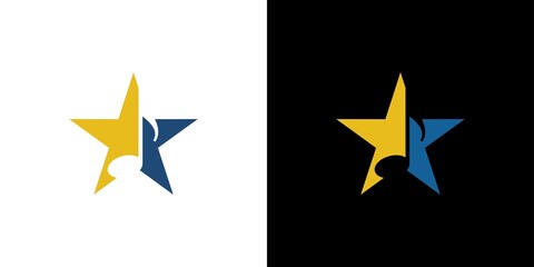 Modern and elegant music star logo design