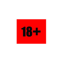 18 + Icon Vector Illustration