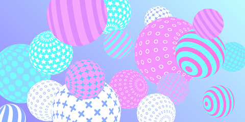 Retro 3d illustration abstract balls, great design for any purposes.