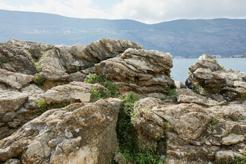 Fototapeta na wymiar beach with rocks in Montenegro