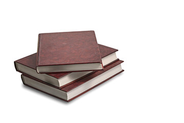 several new books isolated on white background