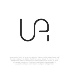 UA Minimalistic Letter Combination Logo Design