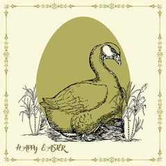 Happy Easter greeting card
