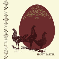 Happy Easter greeting card
